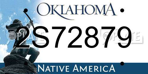 2S72879 Oklahoma License Plate