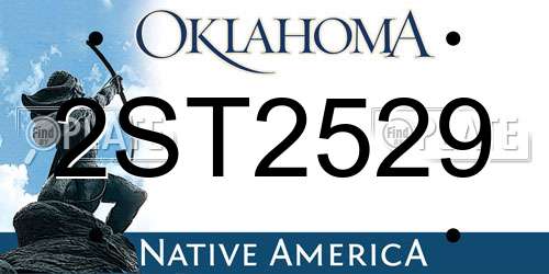 2ST2529 Oklahoma License Plate