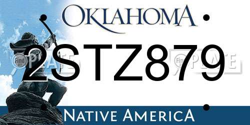 2STZ879 Oklahoma License Plate