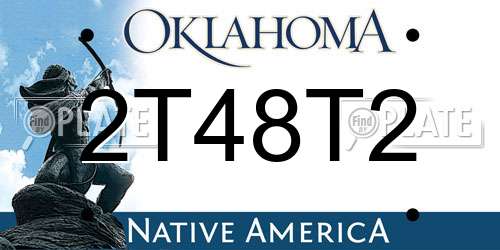 2T48T2 Oklahoma License Plate
