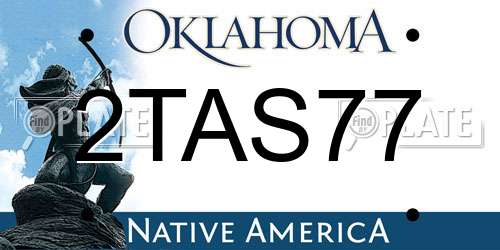 2TAS77 Oklahoma License Plate