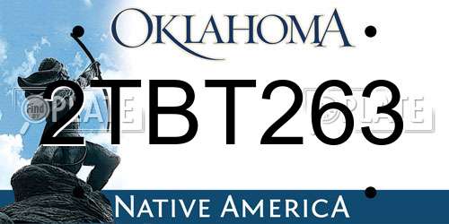 2TBT263 Oklahoma License Plate