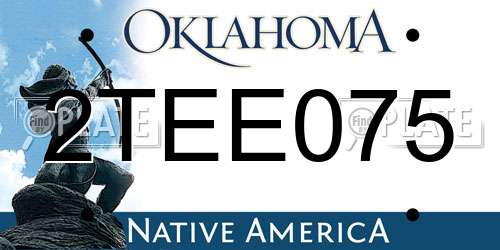 2TEE075 Oklahoma License Plate