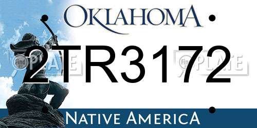 2TR3172 Oklahoma License Plate