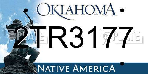 2TR3177 Oklahoma License Plate