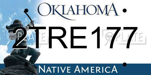 2TRE177 Oklahoma License Plate