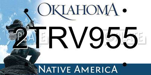 2TRV955 Oklahoma License Plate