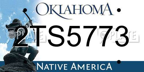2TS5773 Oklahoma License Plate