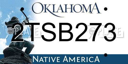 2TSB273 Oklahoma License Plate