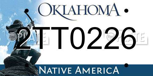 2TT0226 Oklahoma License Plate