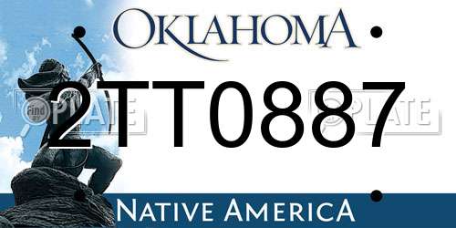 2TT0887 Oklahoma License Plate