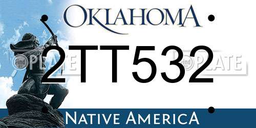 2TT532 Oklahoma License Plate