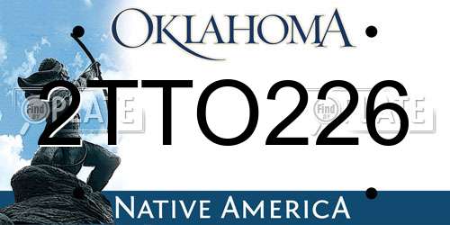 2TTO226 Oklahoma License Plate