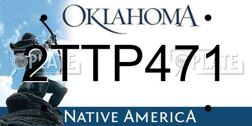 2TTP471 Oklahoma License Plate