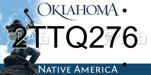 2TTQ276 Oklahoma License Plate