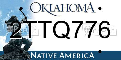 2TTQ776 Oklahoma License Plate