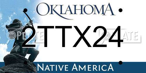 2TTX24 Oklahoma License Plate