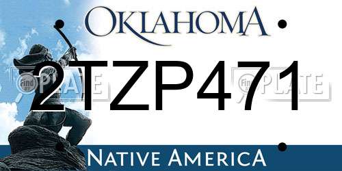2TZP471 Oklahoma License Plate