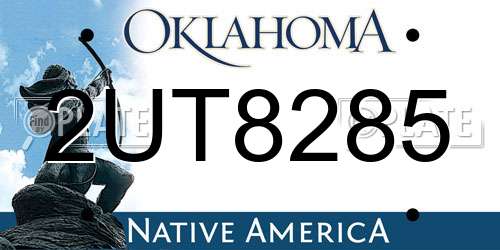 2UT8285 Oklahoma License Plate