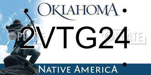 2VTG24 Oklahoma License Plate