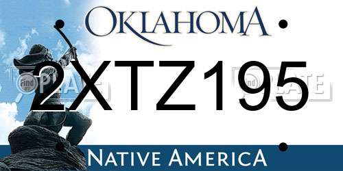 2XTZ195 Oklahoma License Plate
