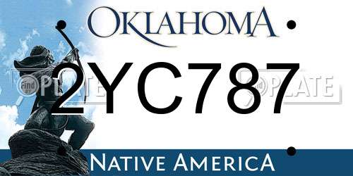 2YC787 Oklahoma License Plate