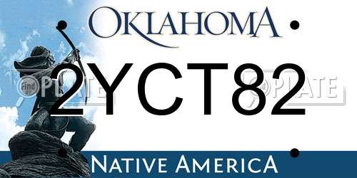2YCT82 Oklahoma License Plate
