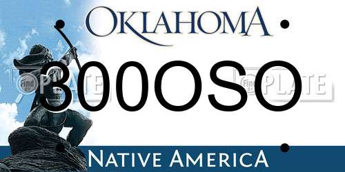 300OSO Oklahoma License Plate