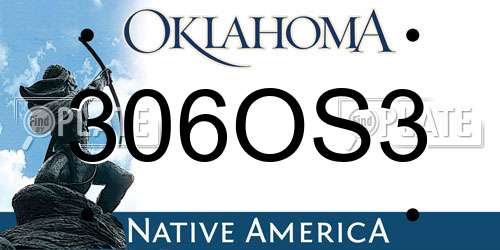 306OS3 Oklahoma License Plate