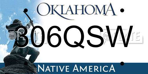 306QSW Oklahoma License Plate