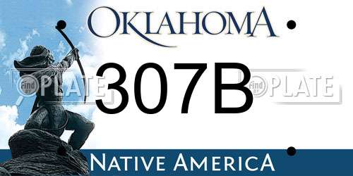 307B Oklahoma License Plate