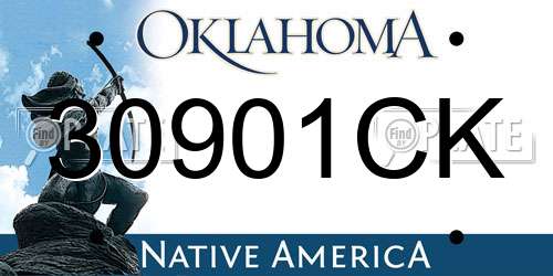 30901CK Oklahoma License Plate
