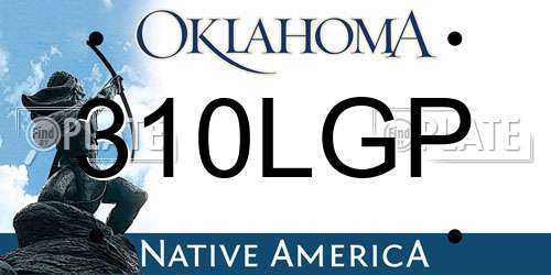 310LGP Oklahoma License Plate