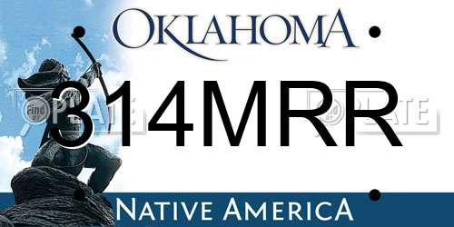 314MRR Oklahoma License Plate
