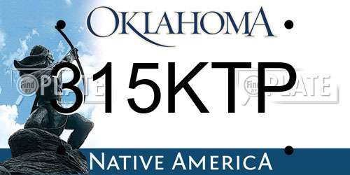 315KTP Oklahoma License Plate
