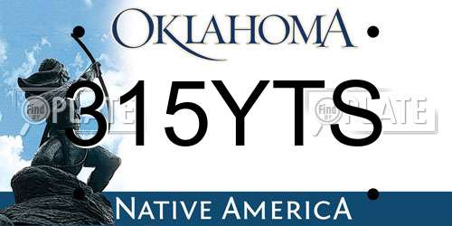 315YTS Oklahoma License Plate