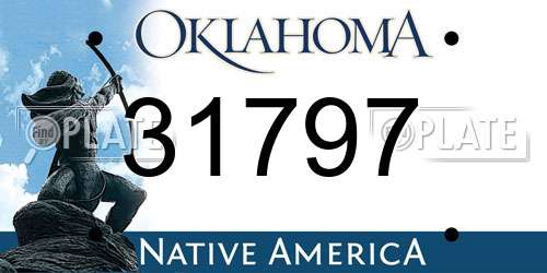 31797 Oklahoma License Plate