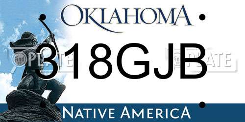 318GJB Oklahoma License Plate