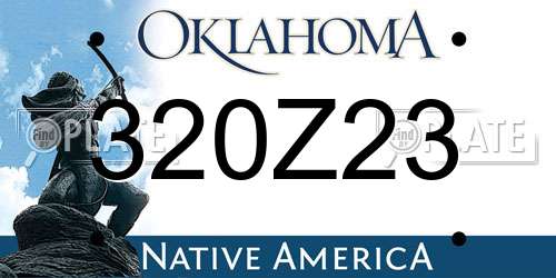 320Z23 Oklahoma License Plate