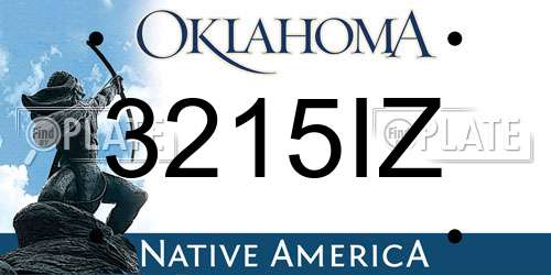 3215IZ Oklahoma License Plate