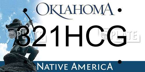 321HCG Oklahoma License Plate