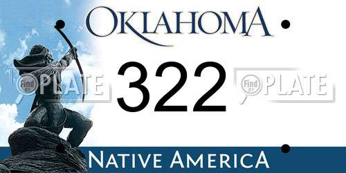 322 Oklahoma License Plate