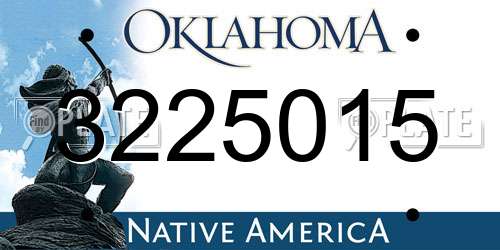 3225015 Oklahoma License Plate