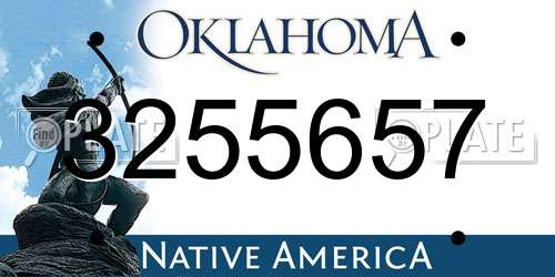 3255657 Oklahoma License Plate