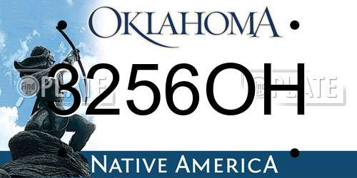 3256OH Oklahoma License Plate