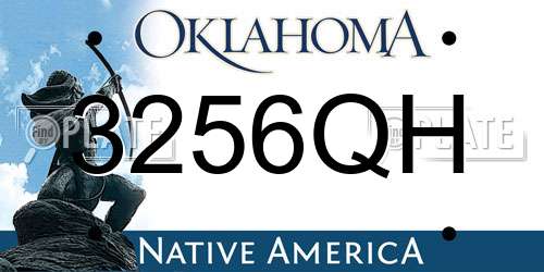 3256QH Oklahoma License Plate