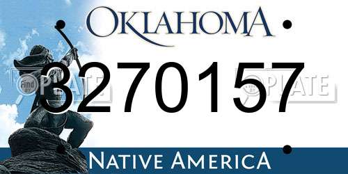 3270157 Oklahoma License Plate