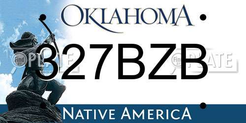 327BZB Oklahoma License Plate