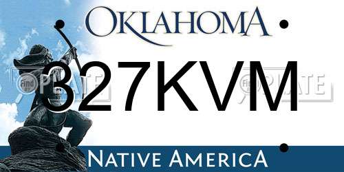 327KVM Oklahoma License Plate