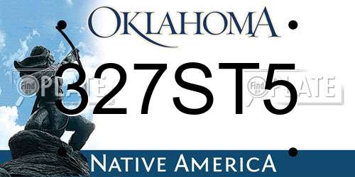327ST5 Oklahoma License Plate